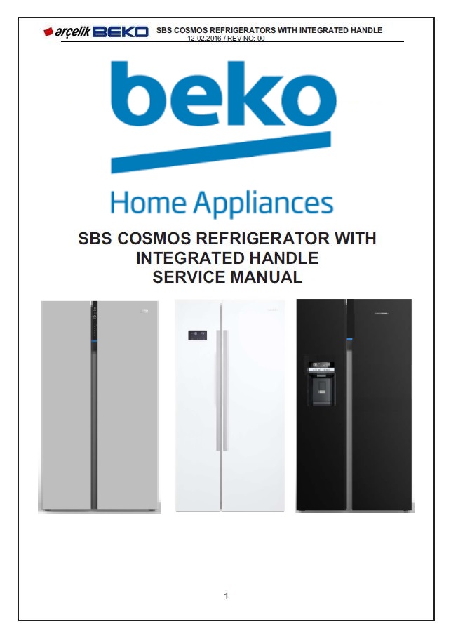 BEKO REFRIGERATOR REPAIR MANUAL visual data 5