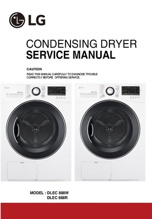 LG DLEC888R DLEC888W Dryer Service Manual