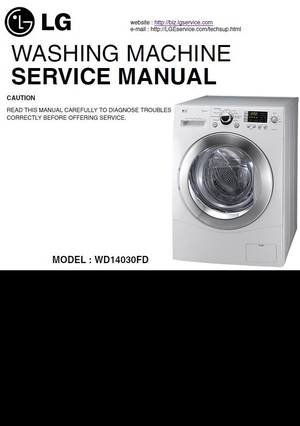 LG WD14030FD Washer Service Manual and Repair Guide