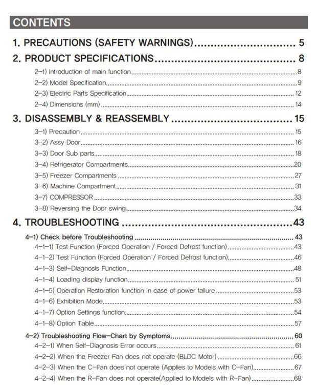 Samsung RB38J7635SA RB38J7635SA RB38J7535SR RB33J8035SR Refrigerator Service Manual