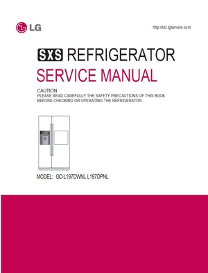 LG GC L197DWNL L197DPNL Side by Side Refrigerator Service Manual