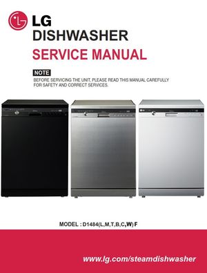LG D1484WF D1484CF D1484BF Dishwasher Service Manual	