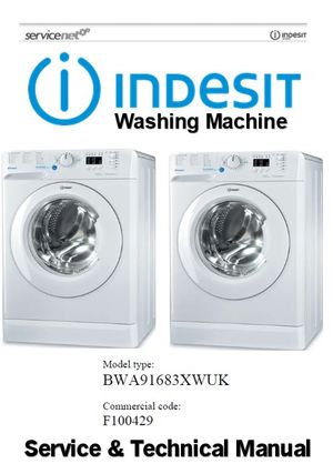 Indesit BWA 91683X W UK Washing Machine Service Manual 