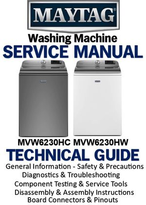 Maytag MVW6230HC MVW6230HW Top Load Washer Service Manual