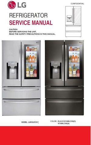 LG LMXS28596 LMXS28596S LMXS28596D Refrigerator Service Manual and Technicians Guide