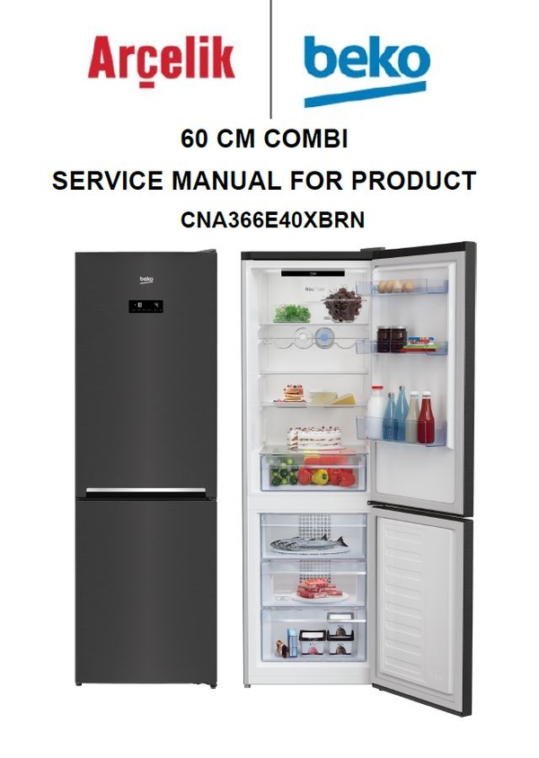 Beko CNA366E40XBRN Refrigerator Service Manual