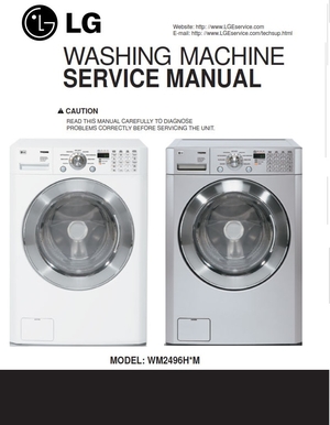 LG WM2496H WM2496HWM WM2496HSM Service Manual and Repair Guide
