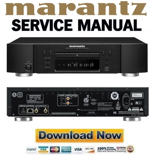 Marantz UD5007 Blu Ray Player Service Repair Manual 