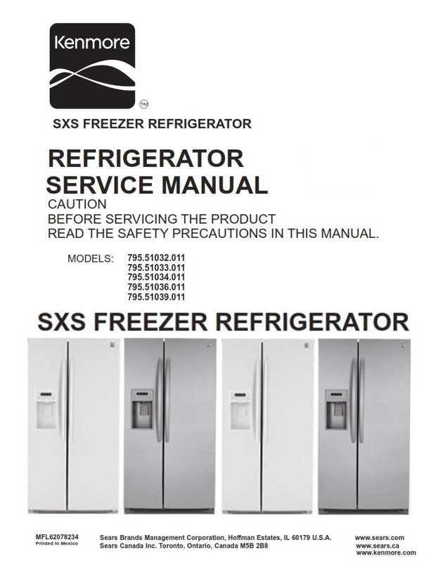 Kenmore Elite 51032 51033 51034 51036 51039 (.011 Series) Service Manual