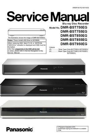 Panasonic DMR BST750 BST755 BST850 BST855 BST900 Service Manual