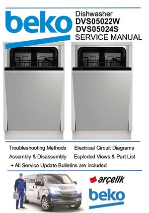 Beko DIS35023 Dishwasher Service Manual &amp; Repair Guide (PDF Download)
