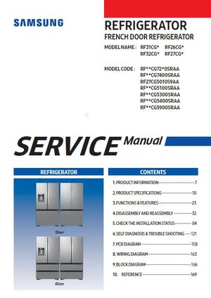 Samsung RF31CG7200SR RF31CG7220SR Refrigerator Service Manual