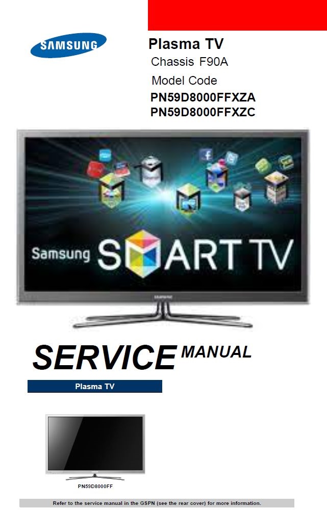 Samsung PN50B650 PN50B650S1F Plasma TV Service Manual