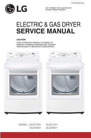 LG DLE7150W DLG7151W Dryer Service Manual