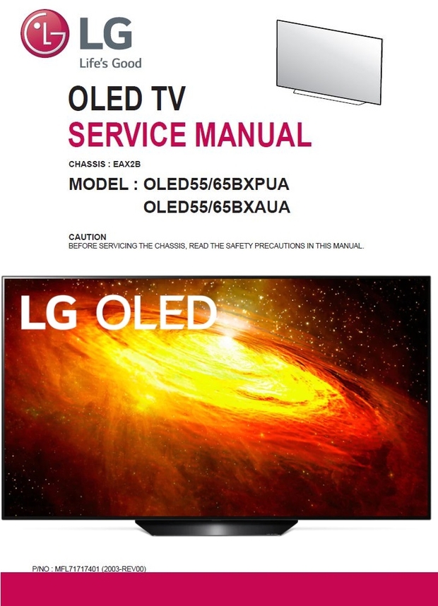 LG OLED55BXPUA OLED65BXPUA 4K Smart OLED TV Service Manual 