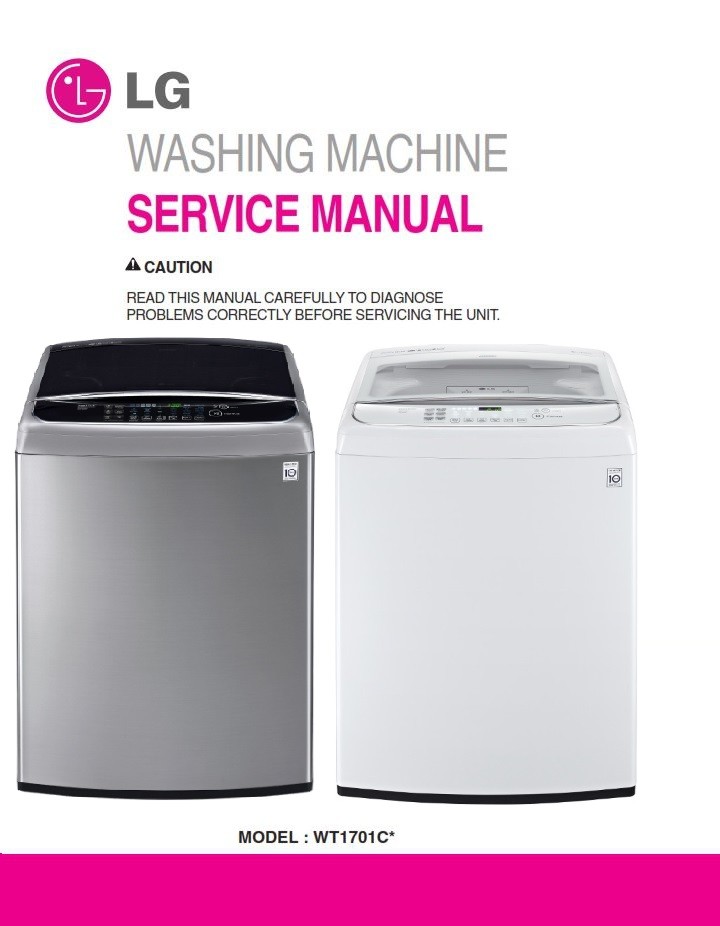 LG WT1701C WT1701CV WT1701CW Washing Machine Service M