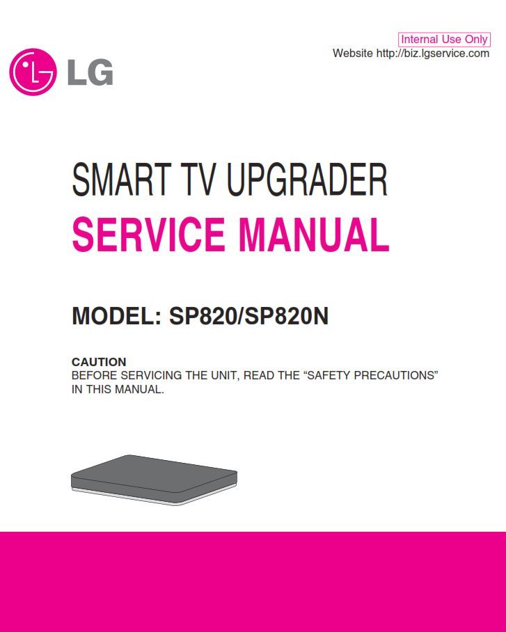 LG SP820 SP820N Media Player Service Repair Manual