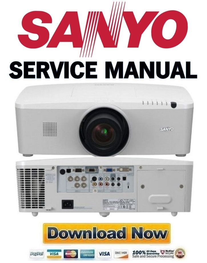 Sanyo PLCXM100 XM100L XM150 XM150L Projector Service
