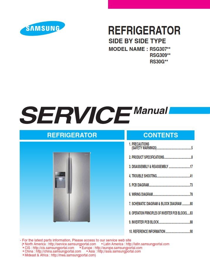 Samsung Rsg307aars Rsg307aabp Rsg307aawp Refrigerator 3815