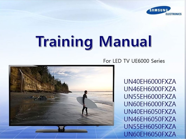 Samsung UN40EH6000F UN46EH6000F UN55EH6000F UN60EH6000F TV Service Manual