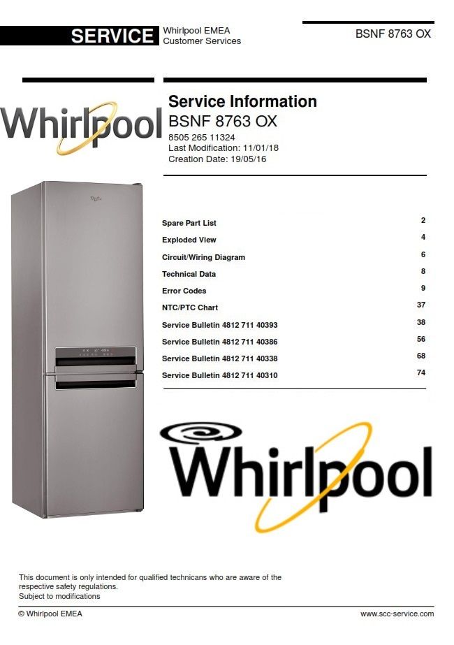 BEKO FRIDGE FREEZER REPAIR MANUAL visual data 3