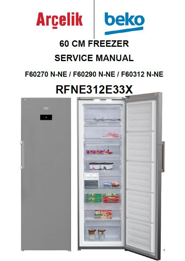Beko RFNE312E33X Freezer Service Manual