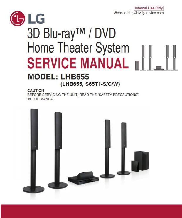 LG LHB655 Home Theater System Original Service Repair Manual