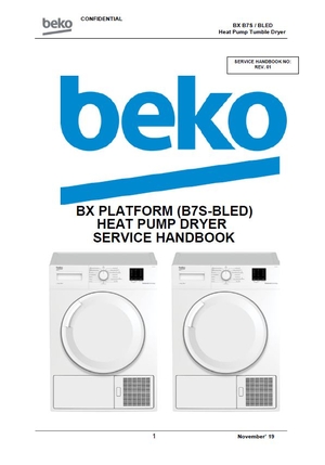 Beko DH 7411 PA Dryer Service Manual