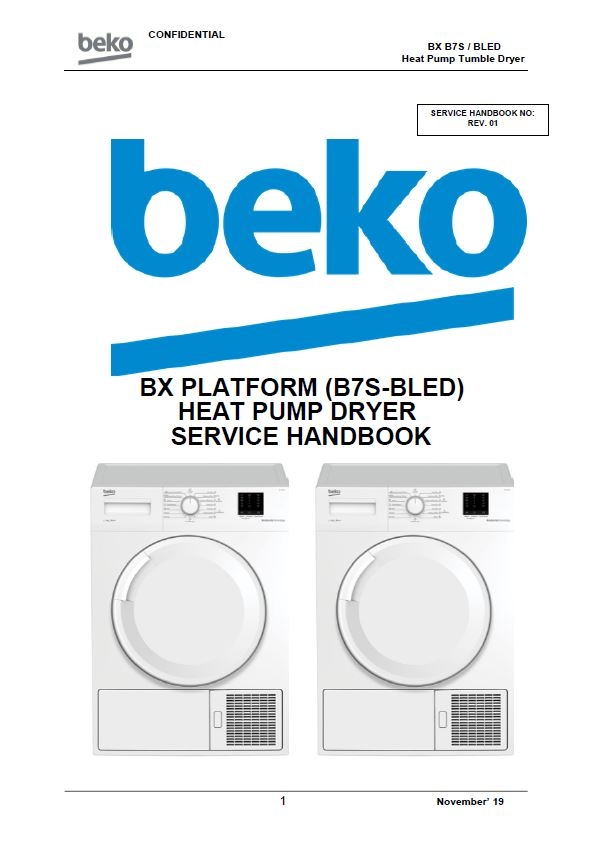 Beko DH 7411 PA Dryer Service Manual