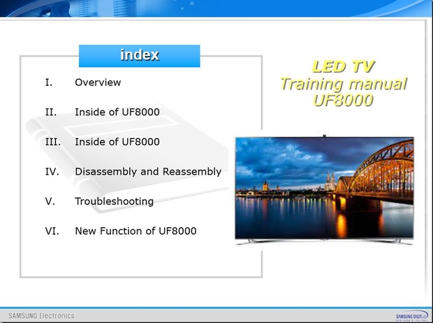 Samsung UN46F8000 UN46F8000AF UN46F8000AFXZA 3D Smart LED TV Service Manual