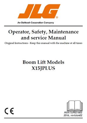 JLG X15JPLUS Boom lift Service Manual