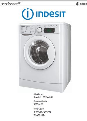 Indesit EWE 81252 W EU Washing Machine Service Manual 