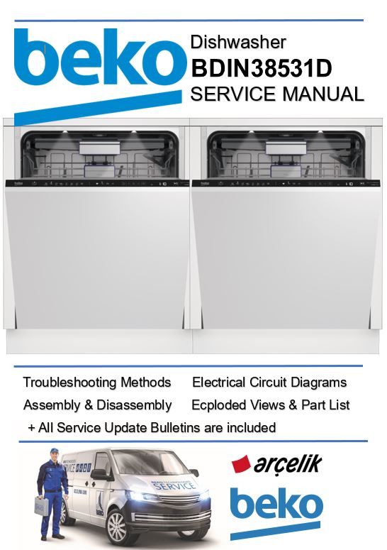 Beko BDIN38531D Dishwasher Service Manual