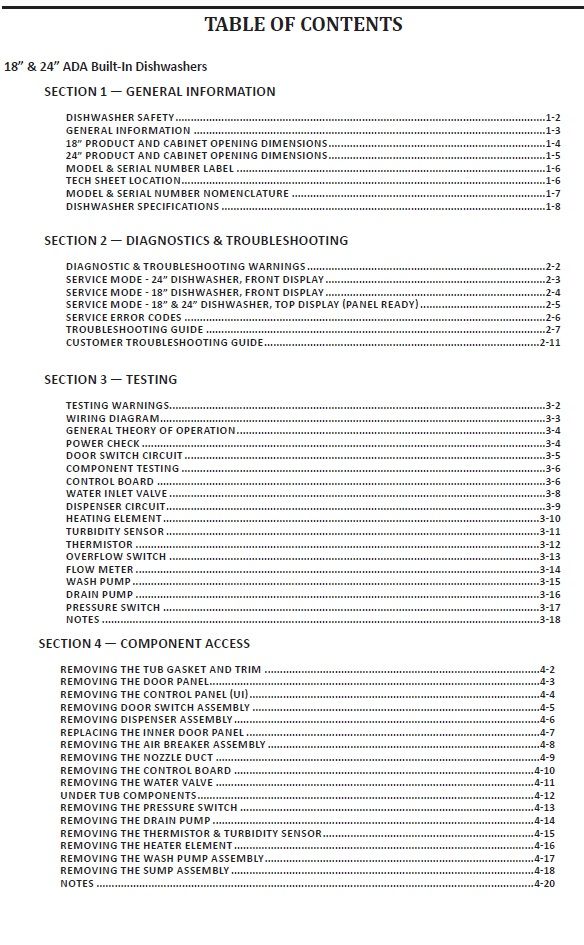 Whirlpool WDF518SAHW WDF518SAHB dishwasher Service Manual