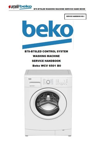 Beko WCV 6501 B0 Washing Machine Service Manual