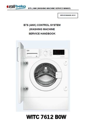 Beko WITC 7612 B0W Washing Machine Service Manual &amp; Repair Guide (PDF Download)