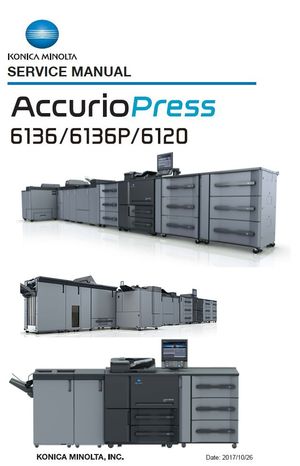 Konica Minolta AccurioPress 6120 6136 6136P Printer Service Manual