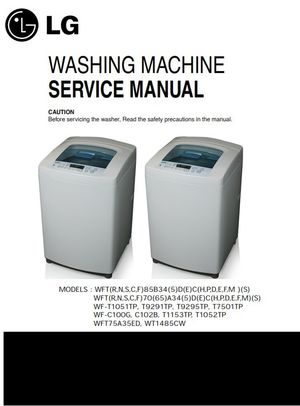 LG WT1485CW Washing Machine Service Manual
