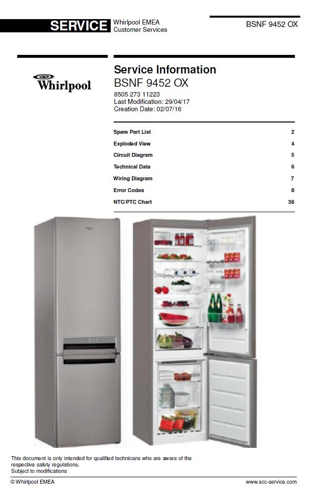 WHIRLPOOL FRENCH DOOR REFRIGERATOR SERVICE MANUAL PDF visual data 2