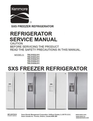 Kenmore Elite 51032 / 51033 / 51034 / 51036 / 51039 Refrigerator Service Manual (PDF Download)