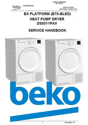 Beko DS8511PAV Heat Pump Dryer Service Manual