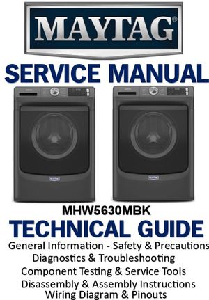 Maytag MHW5630MBK Front Load Washer Service Manual