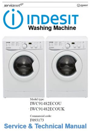 Indesit IWC 91482 ECO UK Washing Machine Service Manual 