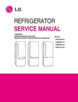 LG LRDN20724TT LRDN20724ST LRDN20724BW LRDN20724WW Refrigerator Service Manual