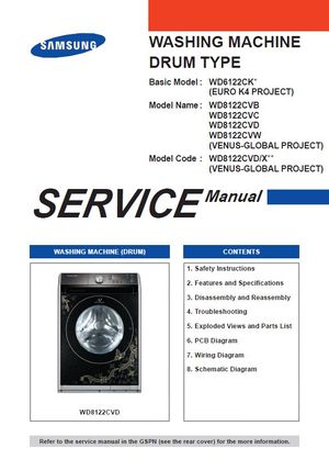 Samsung WD8122CVB WD8122CVC WD8122CVD WD8122CVW Washer Service Manual