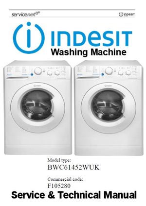 Indesit BWC 61452 W UK Washing Machine Service Manual 