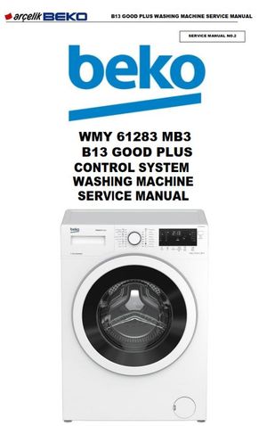 Beko WMY 61283 MB3 Washing Machine Service Manual