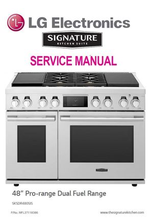 LG SKSDR480SIS Signature Oven Range Service Manual 