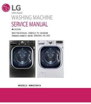 LG WM4370H WM4370HKA WM4370HWA Washer Service Manual