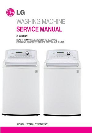 LG WT4901CW WT4970CW Washing Machine Service Manual &amp; Repair Guide (PDF Download)